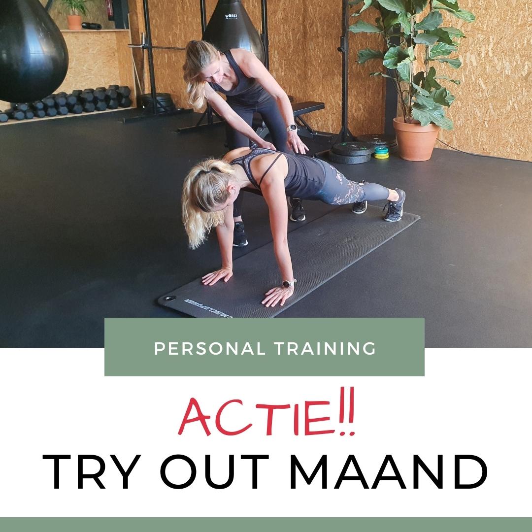 try out maand actie